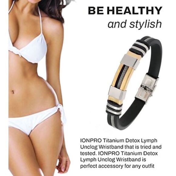 💎OS04.33💎 Gorgeous Black Silicone Stainless Steel Women’s Mens Unisex Bracelet - Picture 1 of 17